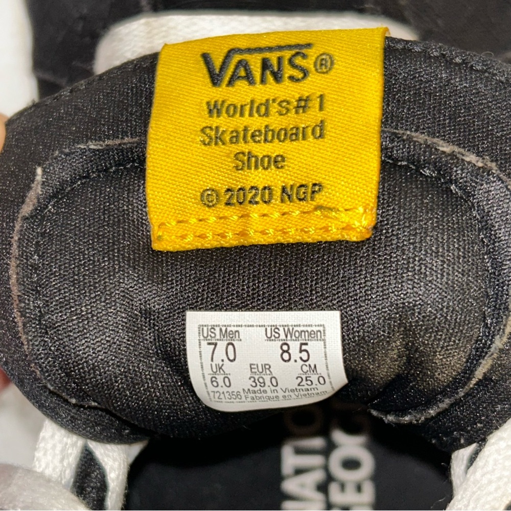 National Geographic x Vans Sk8-Hi - Unisex Men's 7/Women's 8.5 Black & Yellow - Picture 15 of 15